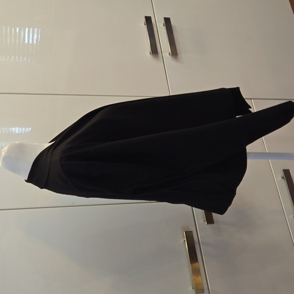 Peace Of Cloth Asymmetrical Black Open Front Cardigan Blazer - Picture 2 of 6